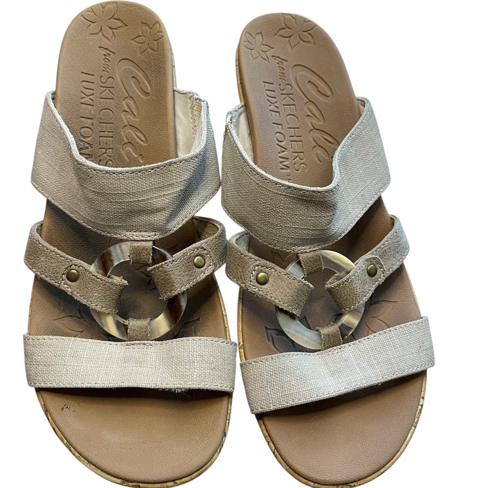 Skechers Vegan Cali Sail Away wedge sandals. Size 9